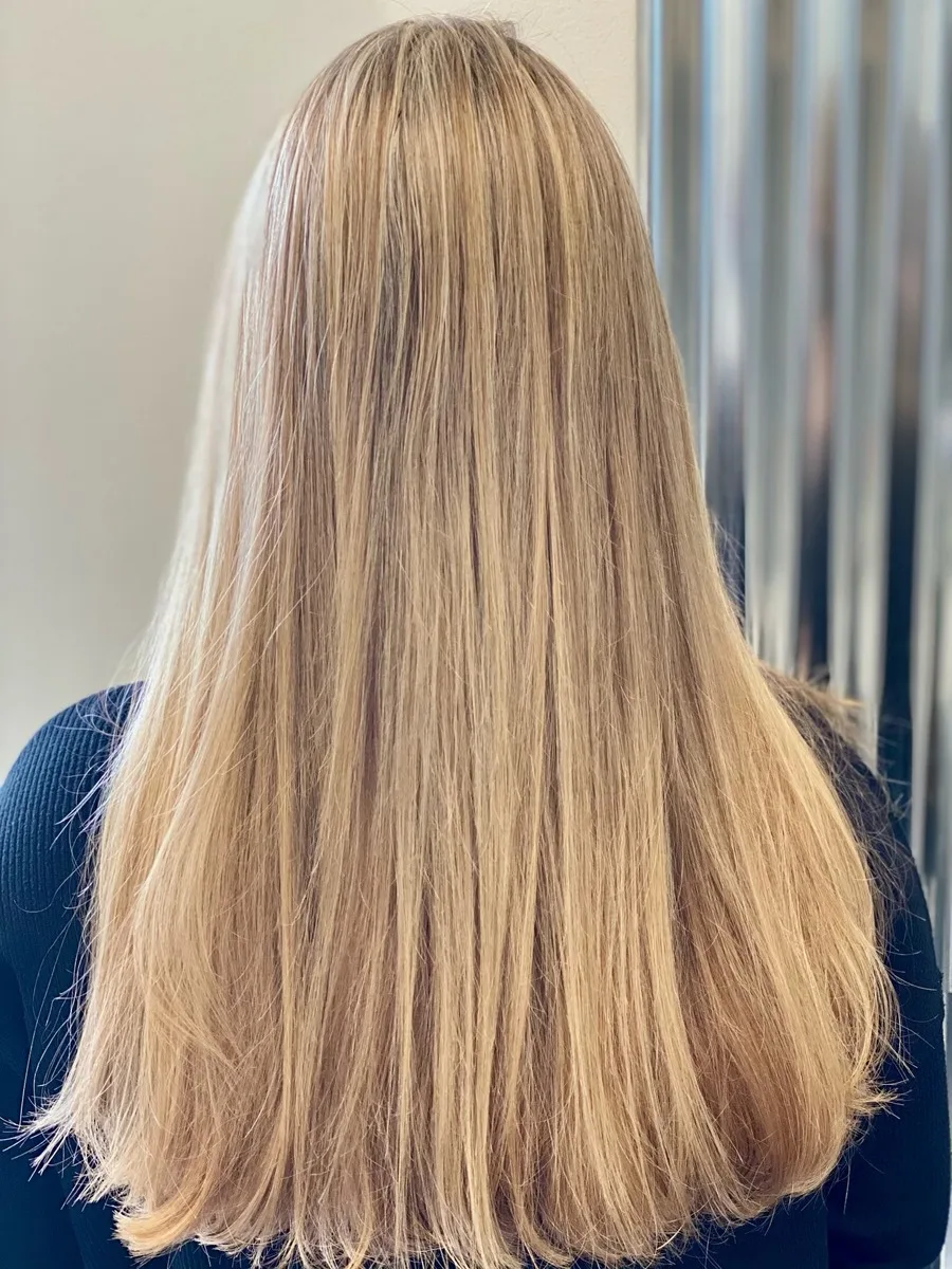 Soft blonde color